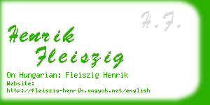 henrik fleiszig business card